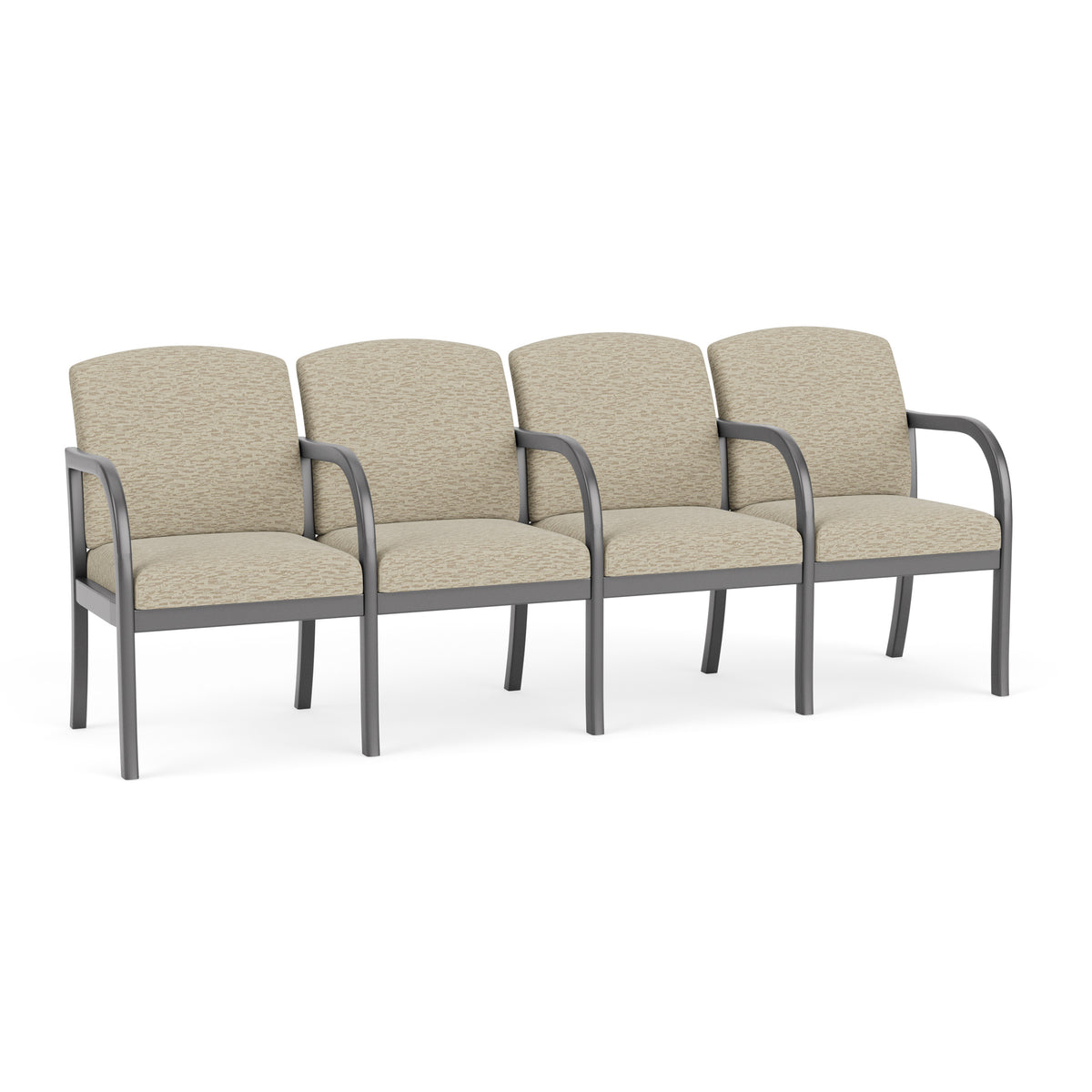 Weston Waiting Reception 4 Seat Tandem Seating Wood Frame