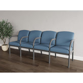 Weston Waiting Reception 4 Seat Tandem Seating Wood Frame