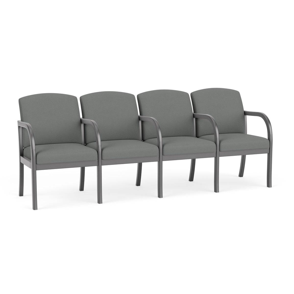 Weston Waiting Reception 4 Seat Tandem Seating Wood Frame