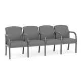 Weston Waiting Reception 4 Seat Tandem Seating Wood Frame