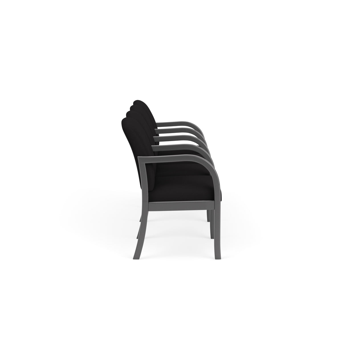 Weston Waiting Reception 4 Seat Tandem Seating Wood Frame