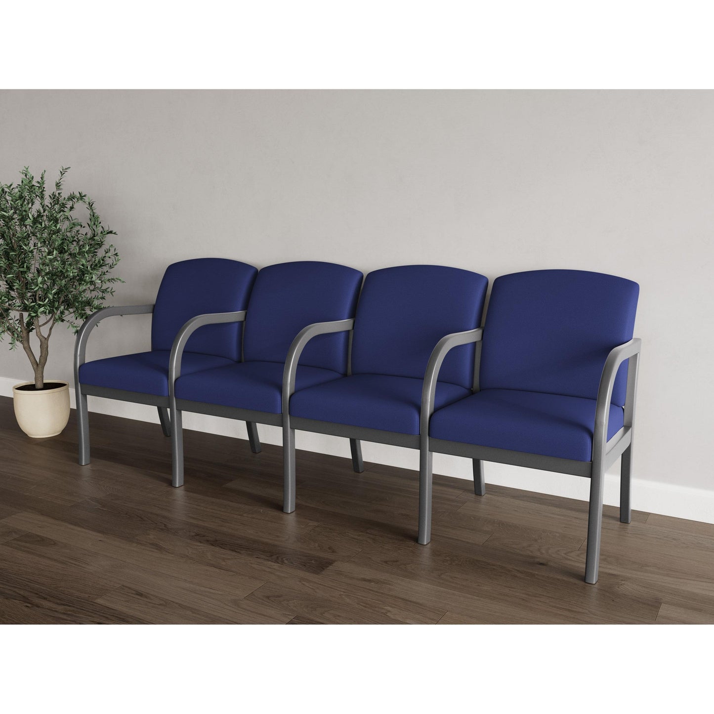 Weston Waiting Reception 4 Seat Tandem Seating Wood Frame