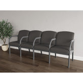 Weston Waiting Reception 4 Seat Tandem Seating Wood Frame