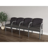 Weston Waiting Reception 4 Seat Tandem Seating Wood Frame