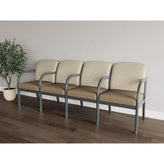 Weston Waiting Reception 4 Seat Tandem Seating Wood Frame