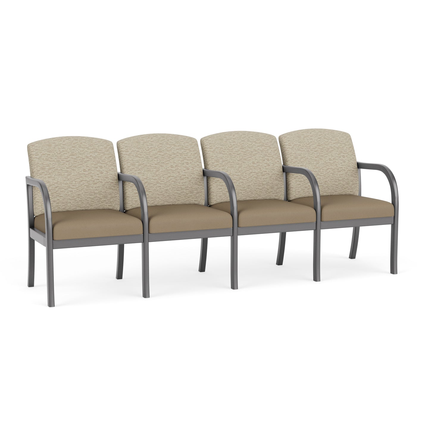 Weston Waiting Reception 4 Seat Tandem Seating Wood Frame