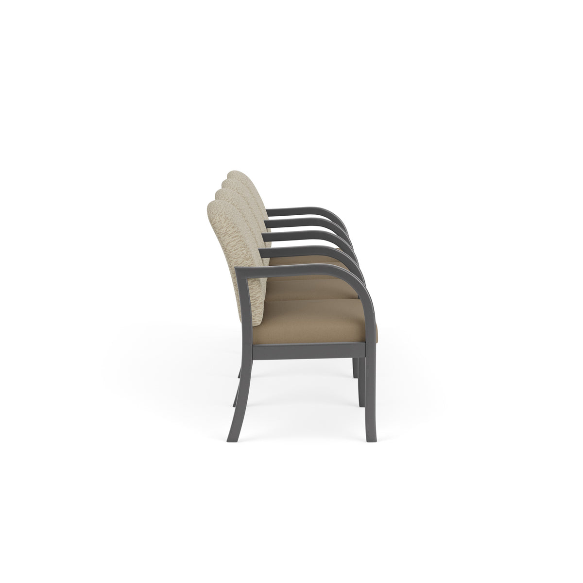 Weston Waiting Reception 4 Seat Tandem Seating Wood Frame
