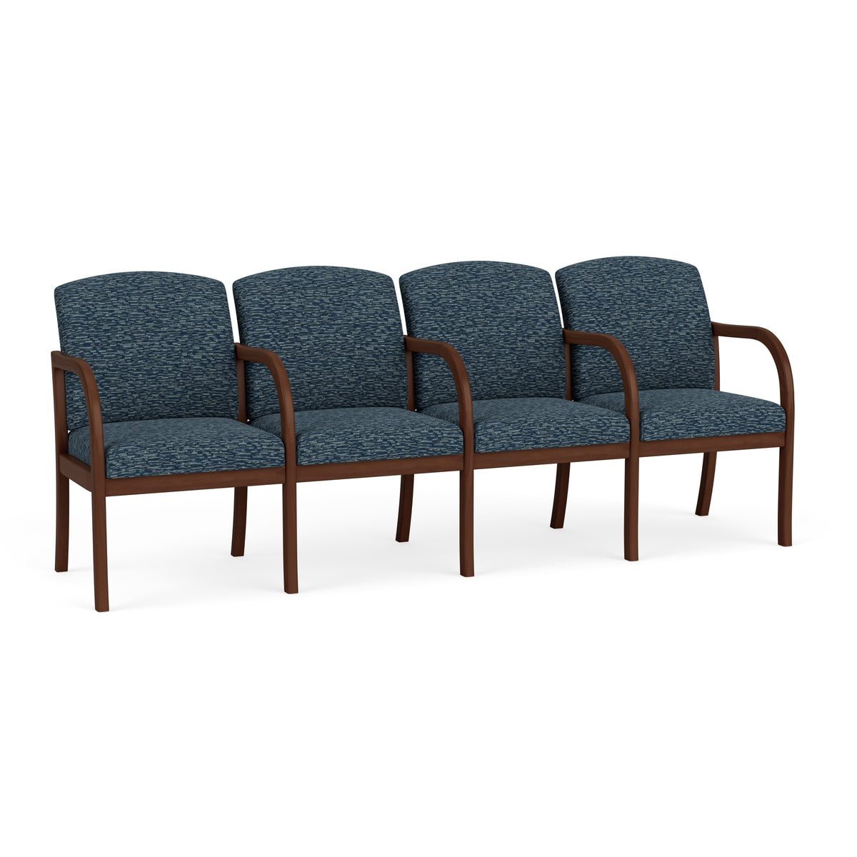 Weston Waiting Reception 4 Seat Tandem Seating Wood Frame