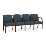 Weston Waiting Reception 4 Seat Tandem Seating Wood Frame