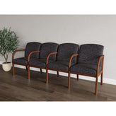 Weston Waiting Reception 4 Seat Tandem Seating Wood Frame