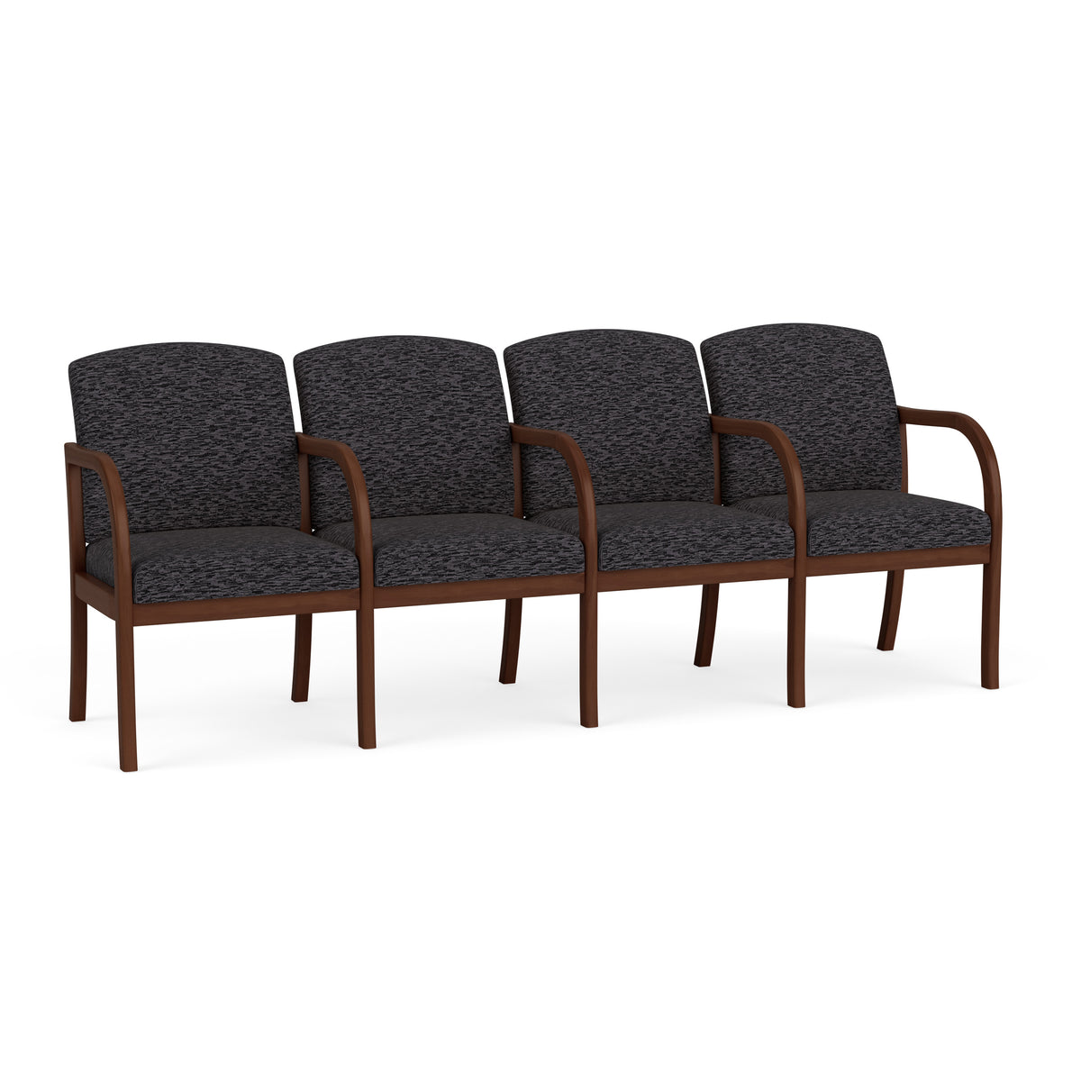 Weston Waiting Reception 4 Seat Tandem Seating Wood Frame