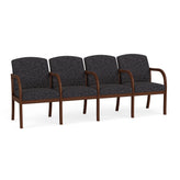 Weston Waiting Reception 4 Seat Tandem Seating Wood Frame