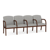Weston Waiting Reception 4 Seat Tandem Seating Wood Frame