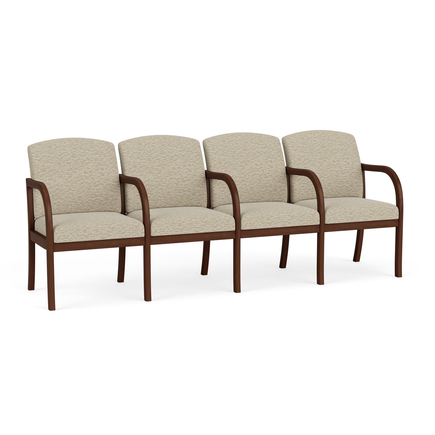 Weston Waiting Reception 4 Seat Tandem Seating Wood Frame