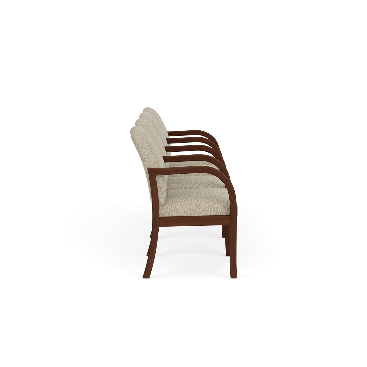 Weston Waiting Reception 4 Seat Tandem Seating Wood Frame