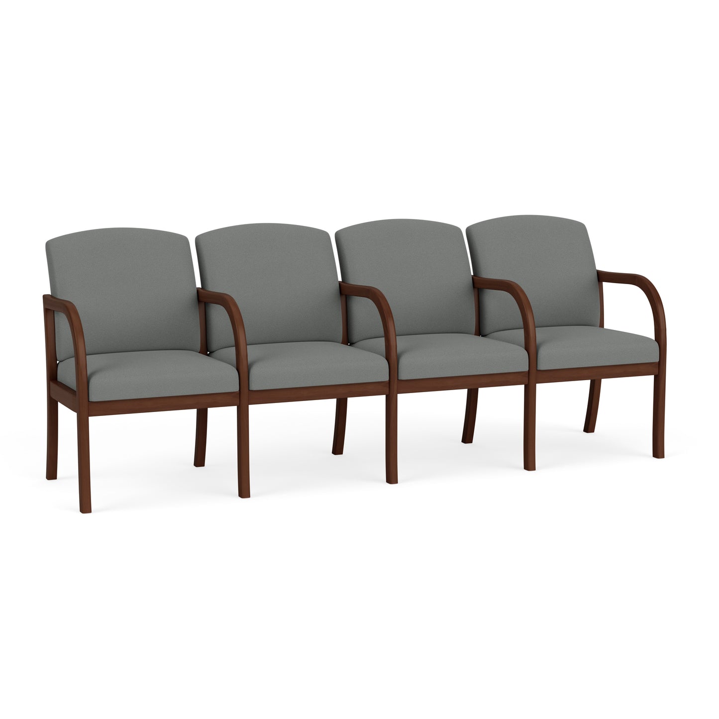 Weston Waiting Reception 4 Seat Tandem Seating Wood Frame