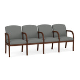 Weston Waiting Reception 4 Seat Tandem Seating Wood Frame
