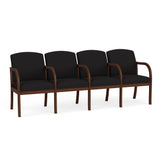 Weston Waiting Reception 4 Seat Tandem Seating Wood Frame