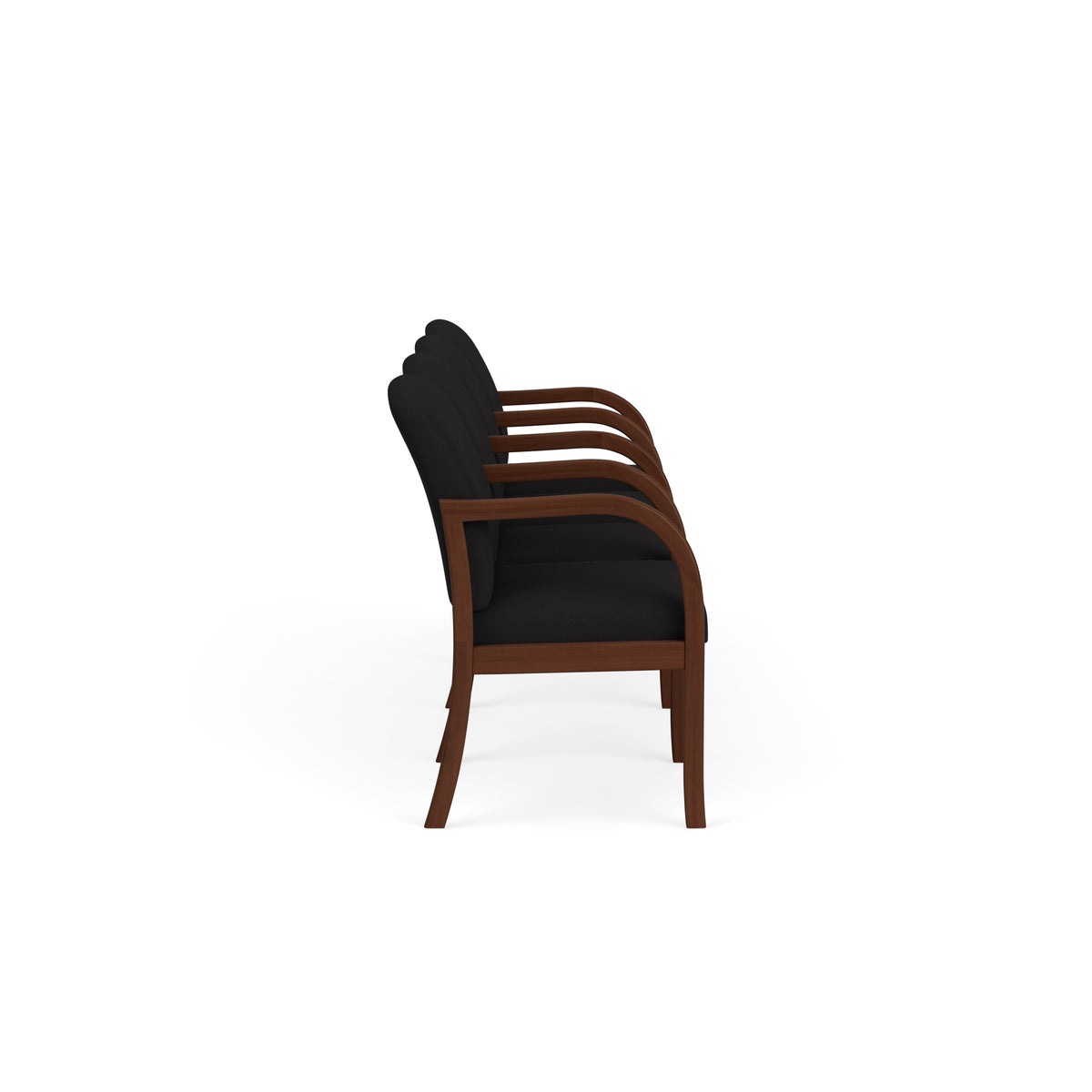 Weston Waiting Reception 4 Seat Tandem Seating Wood Frame