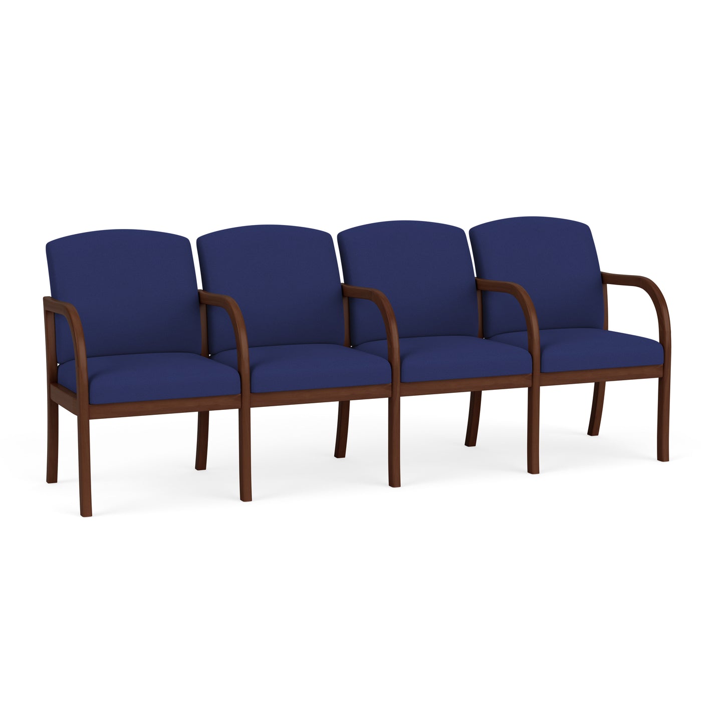 Weston Waiting Reception 4 Seat Tandem Seating Wood Frame