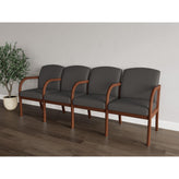 Weston Waiting Reception 4 Seat Tandem Seating Wood Frame