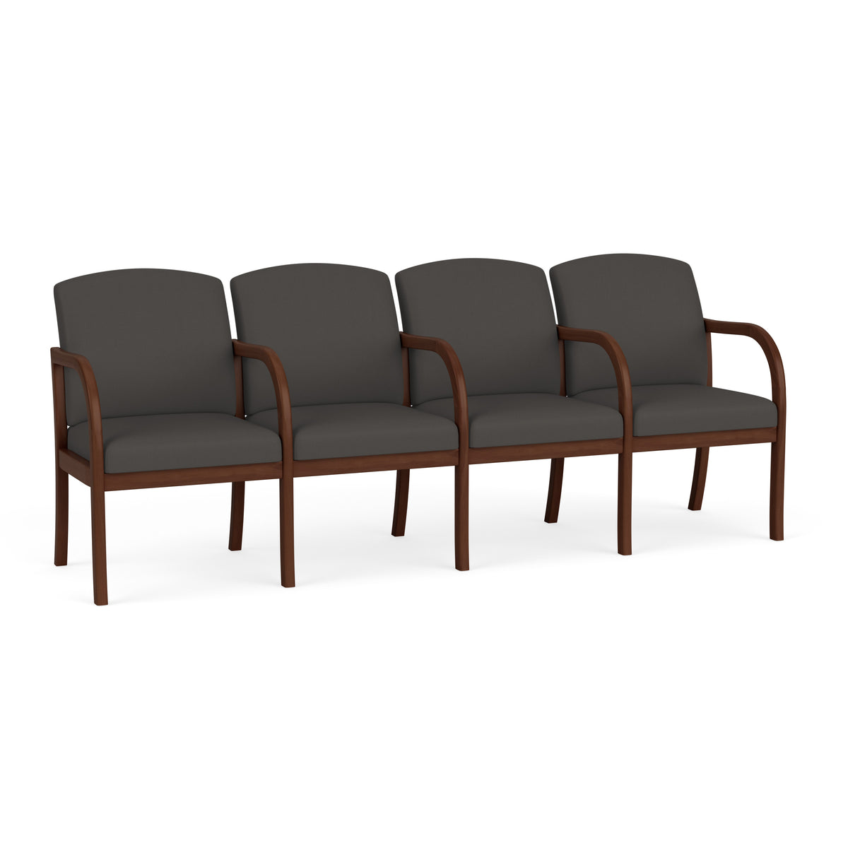 Weston Waiting Reception 4 Seat Tandem Seating Wood Frame