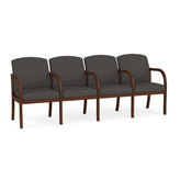 Weston Waiting Reception 4 Seat Tandem Seating Wood Frame