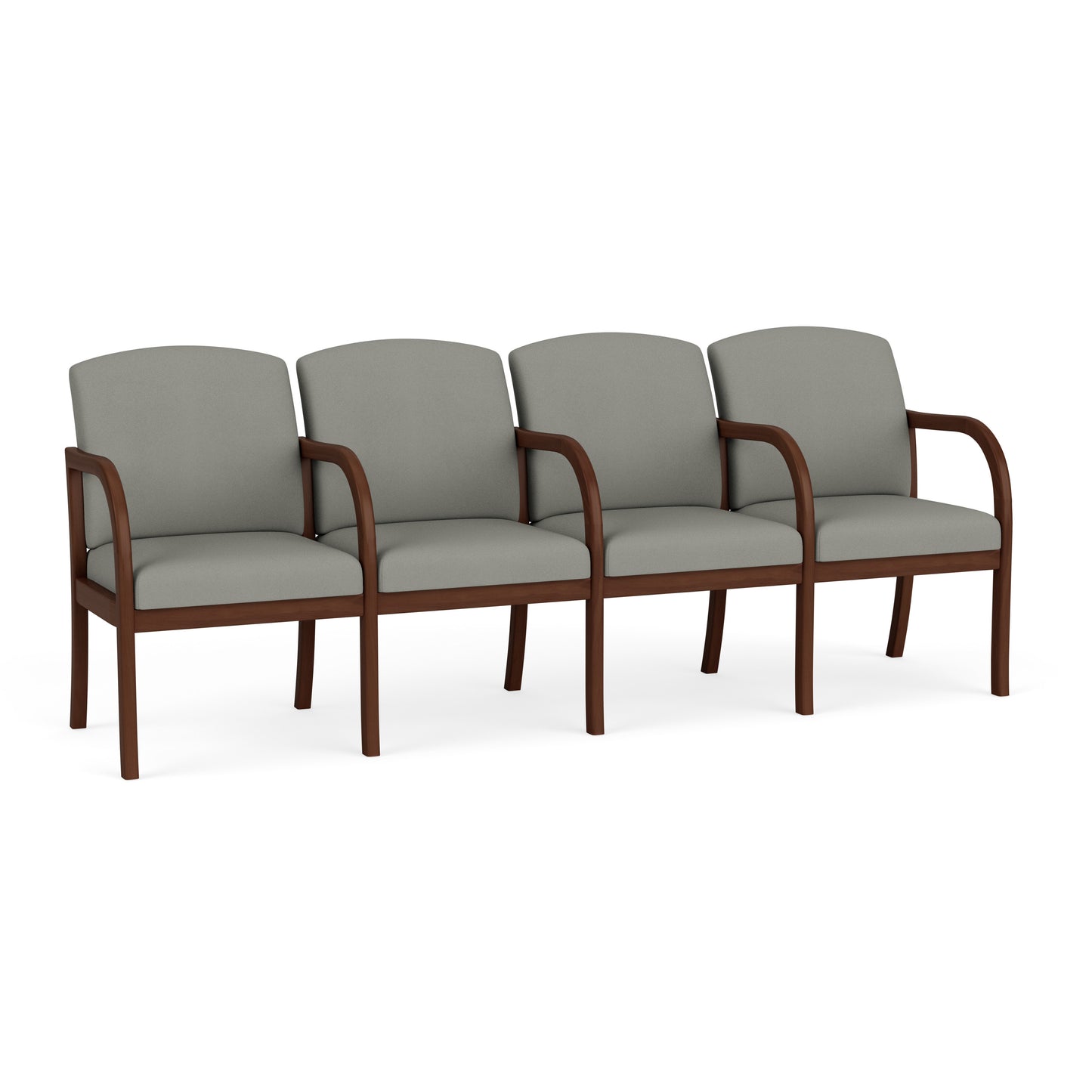 Weston Waiting Reception 4 Seat Tandem Seating Wood Frame