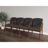 Weston Waiting Reception 4 Seat Tandem Seating Wood Frame