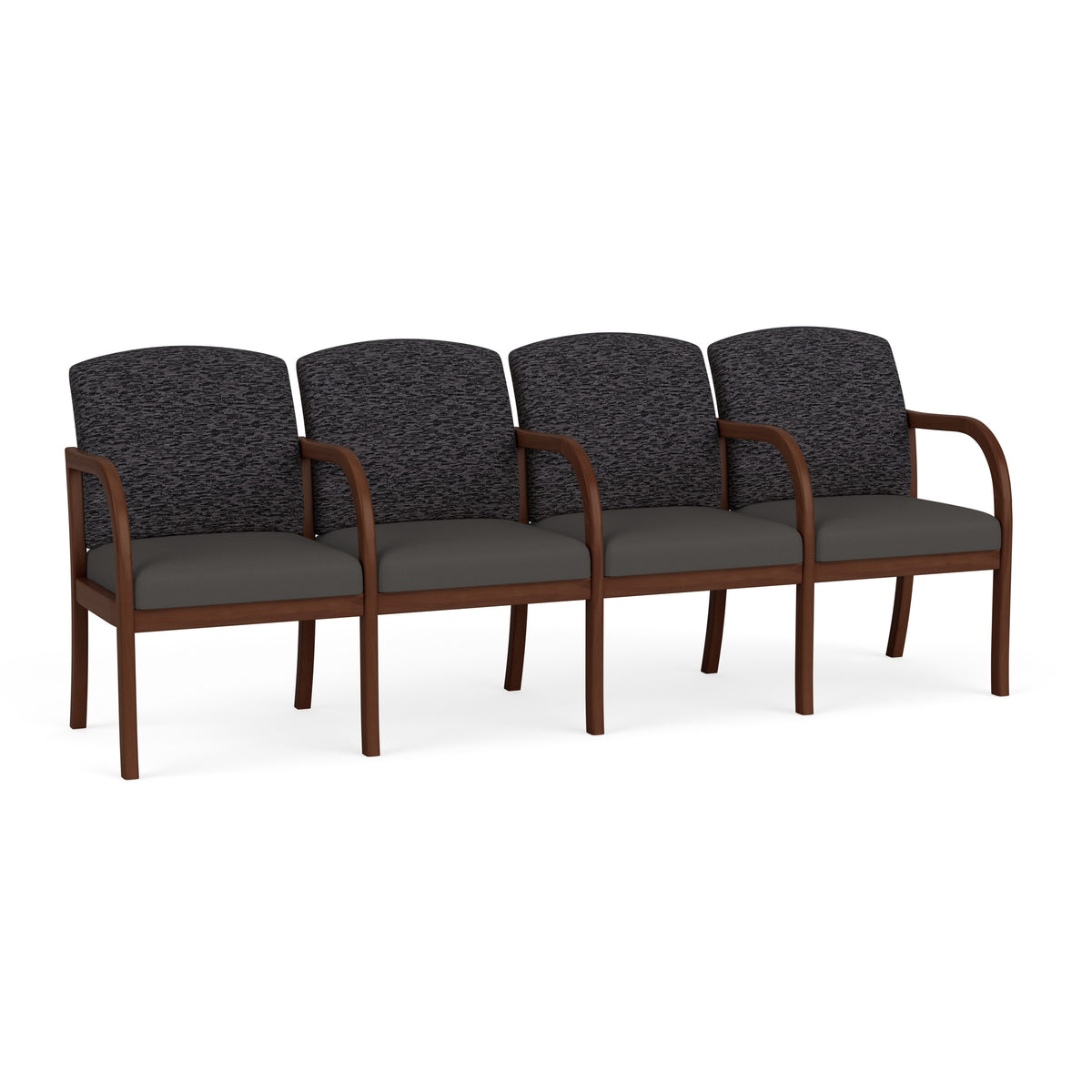 Weston Waiting Reception 4 Seat Tandem Seating Wood Frame