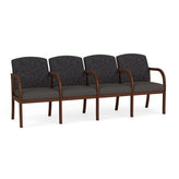 Weston Waiting Reception 4 Seat Tandem Seating Wood Frame