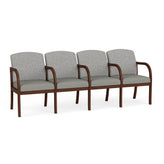 Weston Waiting Reception 4 Seat Tandem Seating Wood Frame