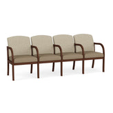 Weston Waiting Reception 4 Seat Tandem Seating Wood Frame