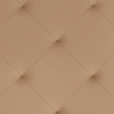 Ashton 30" Square LeatherSoft Tufted Ottoman with Metal Frame, Light Brown LeatherSoft/Black Frame