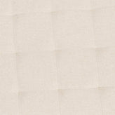 Ashton 34" Round Cotton Linen Tufted Ottoman with Metal Frame, Beige Cotton Linen/Black Frame