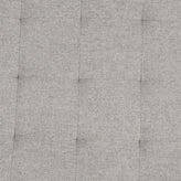 Ashton 34" Round Cotton Linen Tufted Ottoman with Metal Frame, Gray Cotton Linen/Black Frame