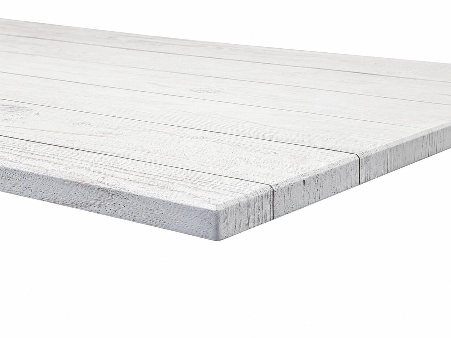 White Washed Plank Pattern Powder Coated MDF Outdoor Table Tops