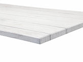 White Washed Plank Pattern Powder Coated MDF Outdoor Table Tops