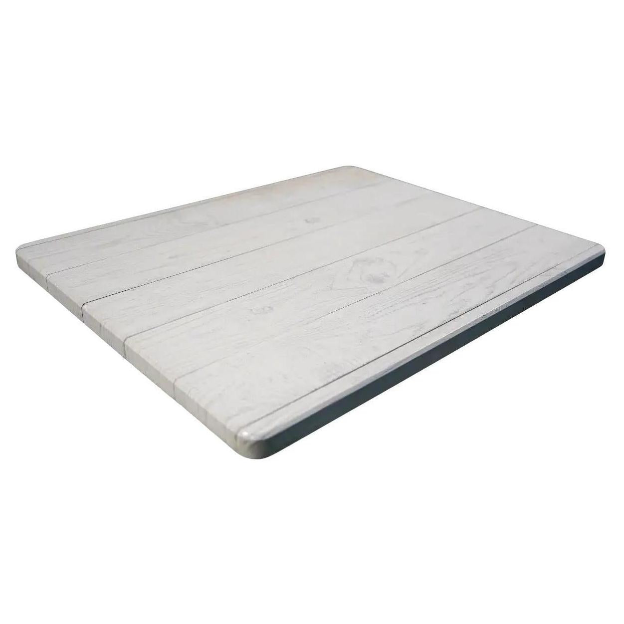 White Washed Plank Pattern Powder Coated MDF Outdoor Table Tops