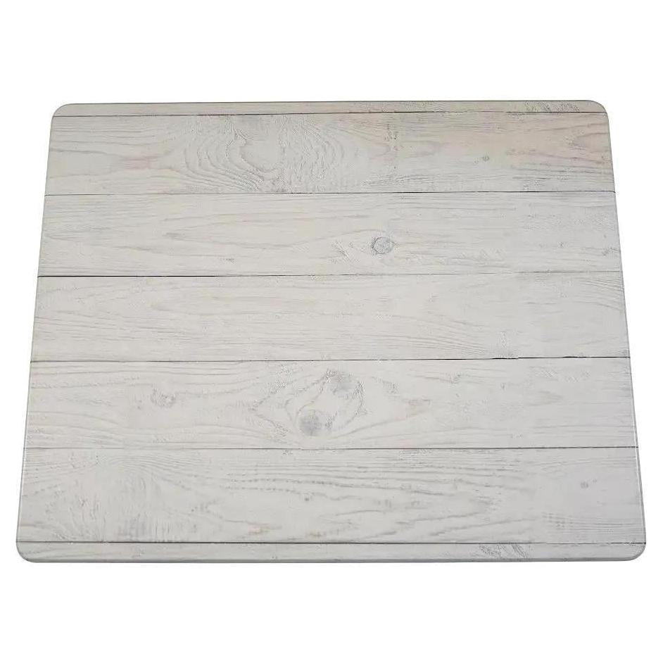 White Washed Plank Pattern Powder Coated MDF Outdoor Table Tops