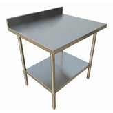 Stainless Steel Work Tables with Backsplash