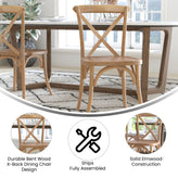 Advantage X-Back Chair with Hand Stained Medium White Grain Finish