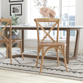 Advantage X-Back Chair with Hand Stained Medium White Grain Finish