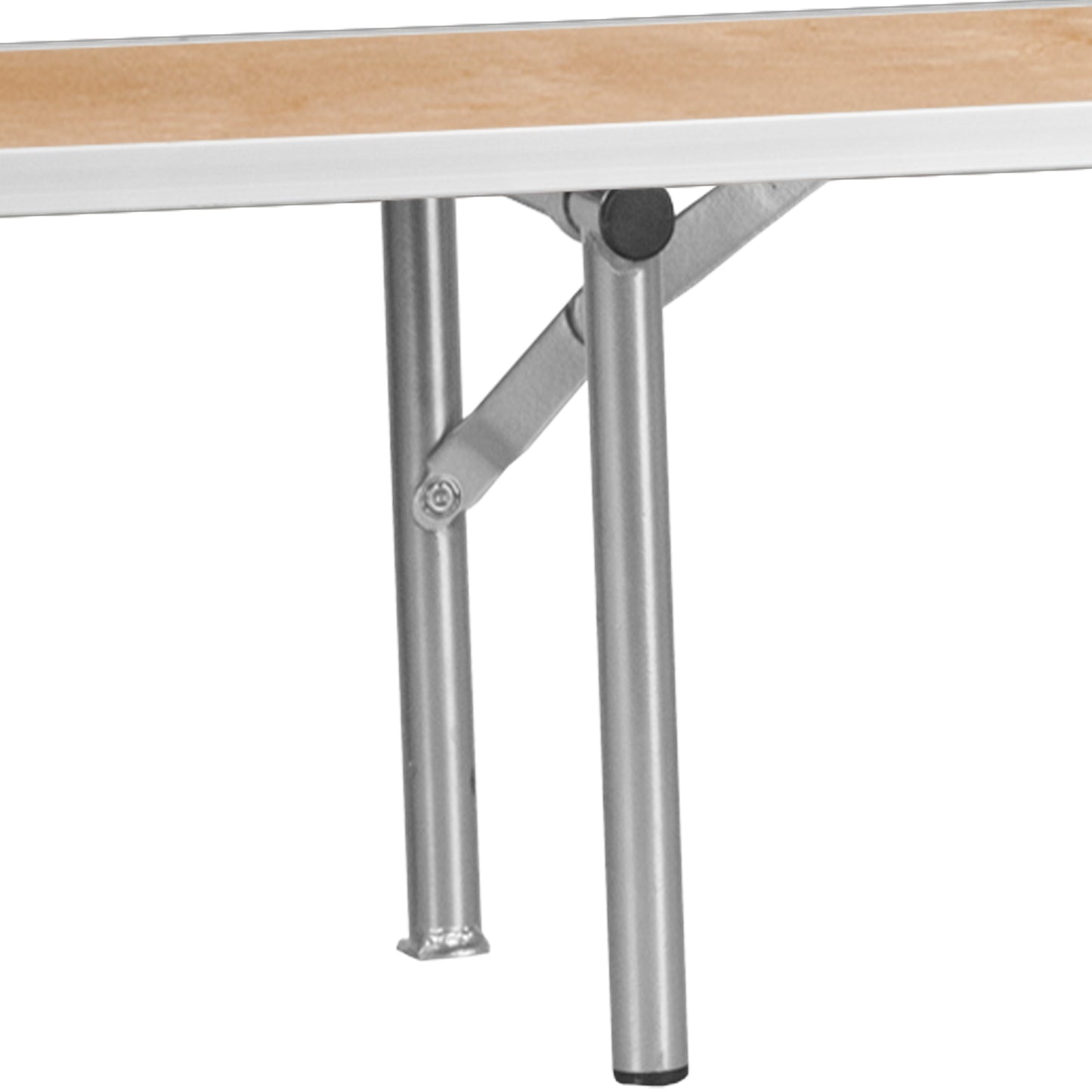 Amara 72'' x 12'' x 12'' Birchwood Bar Top Riser with Silver Legs