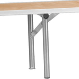 Amara 72'' x 12'' x 12'' Birchwood Bar Top Riser with Silver Legs