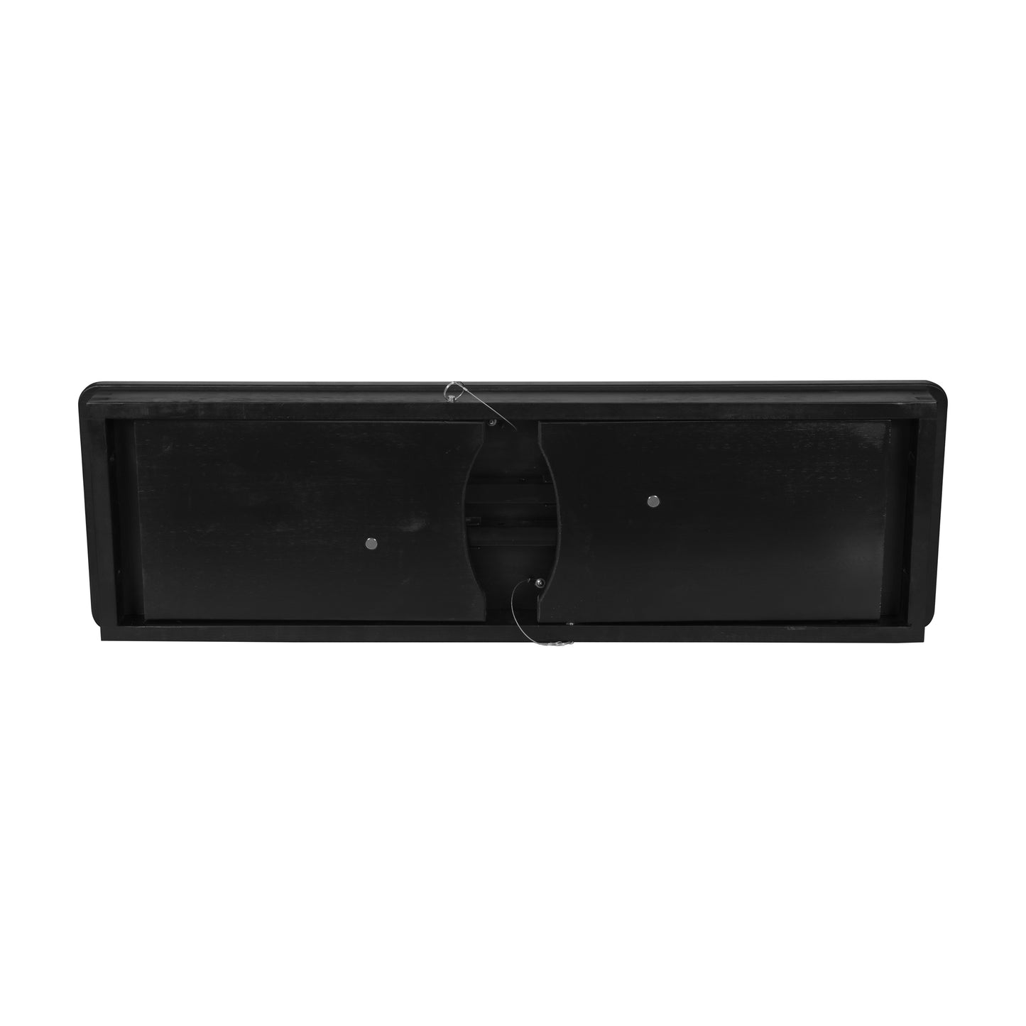 HERCULES 40" x 12" Black Wash Commercial Antique Solid Pine Farmhouse Folding Bench with Foldable Locking Legs