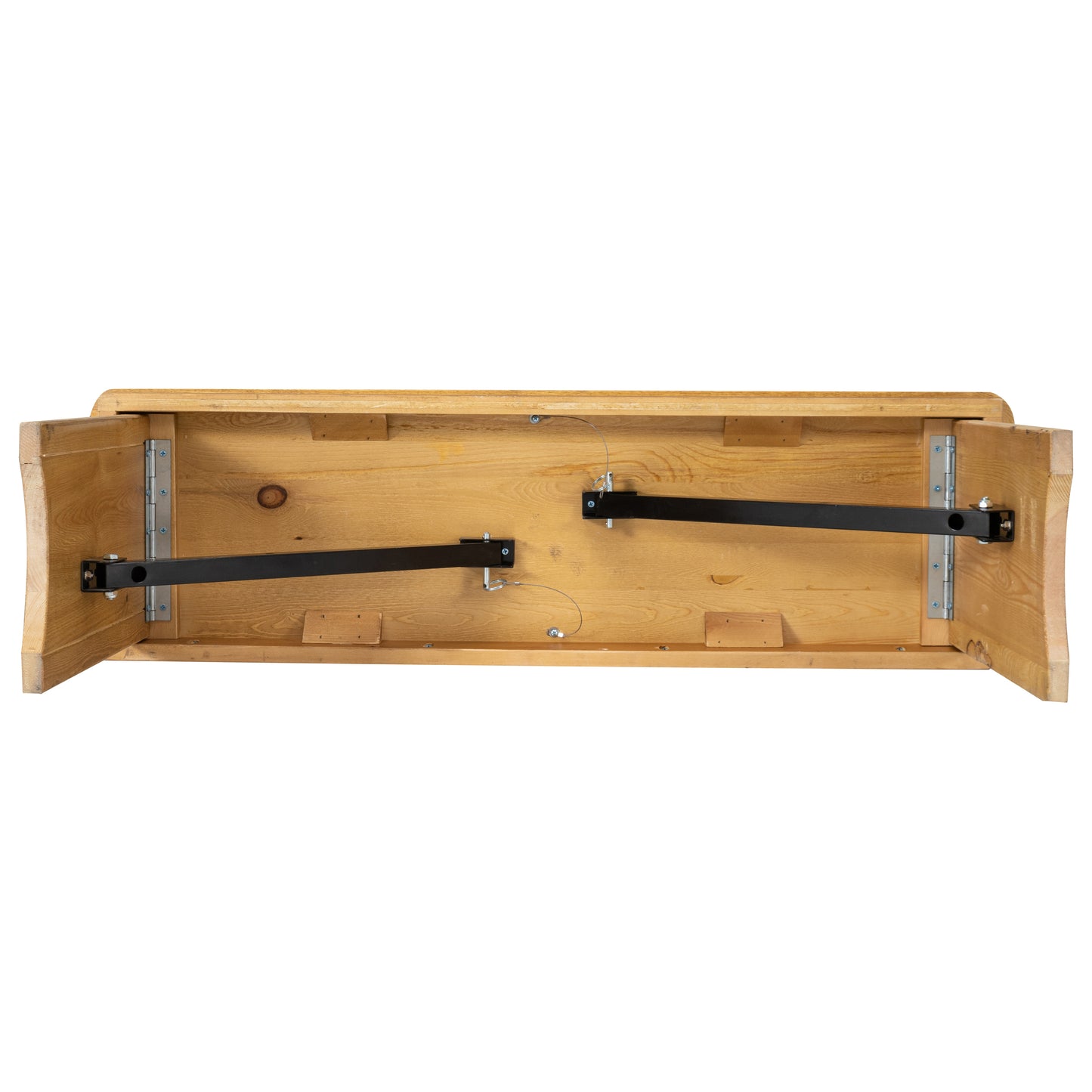 HERCULES 40'' x 12'' Light Natural Solid Pine Folding Farm Bench