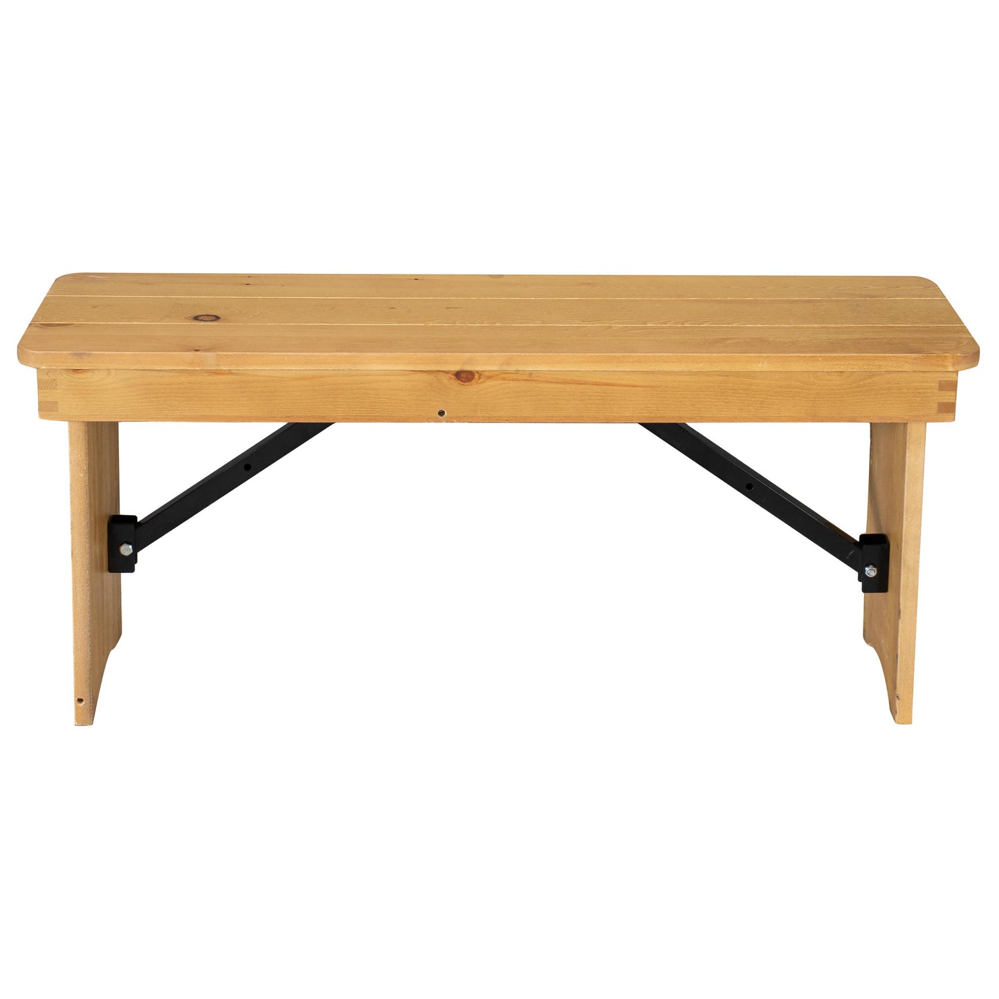 HERCULES 40'' x 12'' Light Natural Solid Pine Folding Farm Bench