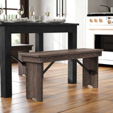 HERCULES 40'' x 12'' Mahogany Solid Pine Folding Farm Bench