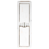 HERCULES Series 40" x 12" Antique Rustic White Solid Pine Folding Farm Bench